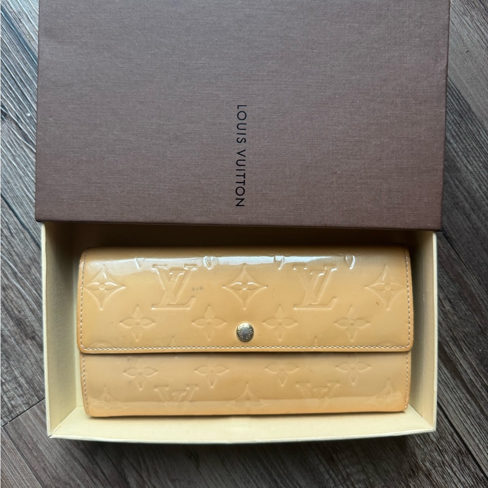 Louis Vuitton Beige Embossed Wallet
